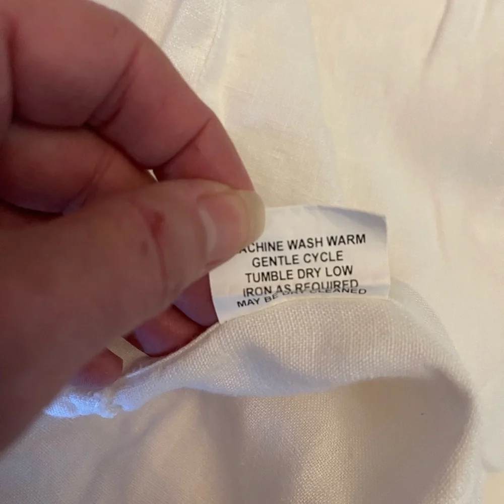 King sized Pom Pom at Home linen Duvet Cover - cream and flax - Picture 7 of 9
